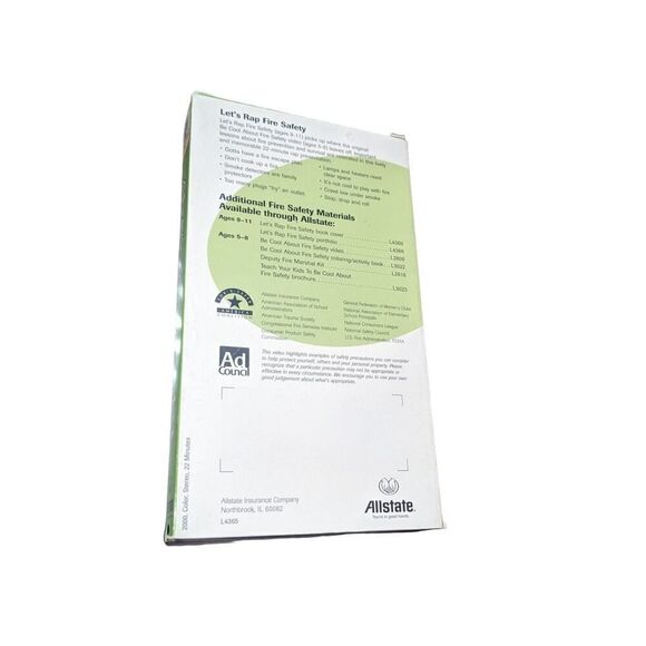 Let’s Rap Fire Safety VHS 2000 Allstate Educational Kids Firefighter Movie Film‎ - Picture 3 of 3